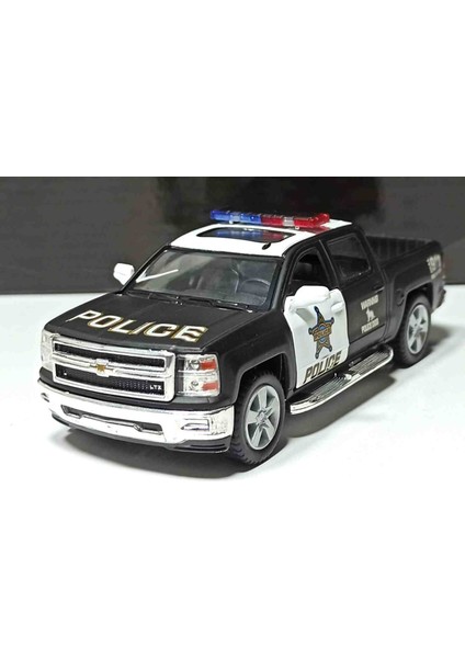 1:46 Ölçek 2014 Chevrolet Silverado Police//12 cm Çek-Bırak Meta fırsatları
