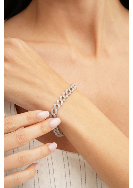 Taşlı Gurmet Gümüş Zincir Bileklik 3476 fiyatları