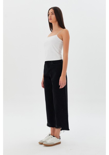 Wide Leg Jean Sıyah modelleri