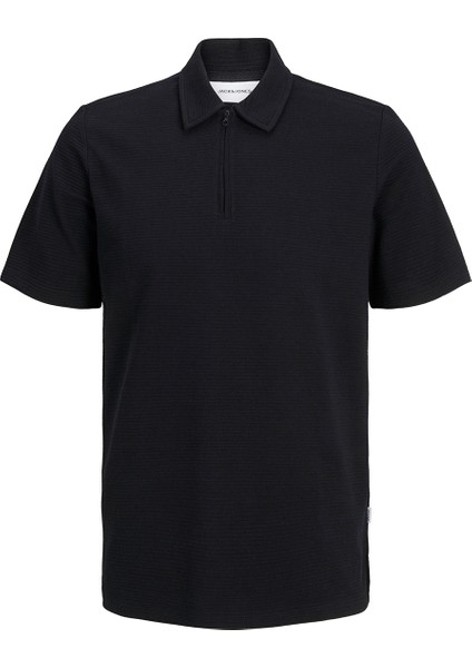 Jack&jones Benja Erkek Siyah Kapüşonlu Polo Tişört
