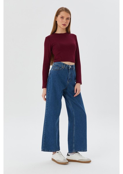 Wide Leg Denim K.mavı modelleri