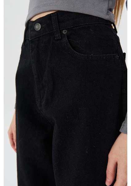 Wide Leg Denim Sıyah fırsatları