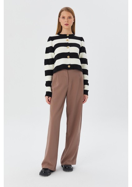 Pileli Geniş Paça Pantolon Vızon fiyatları