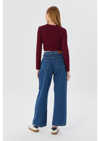 Wide Leg Denim K.mavı