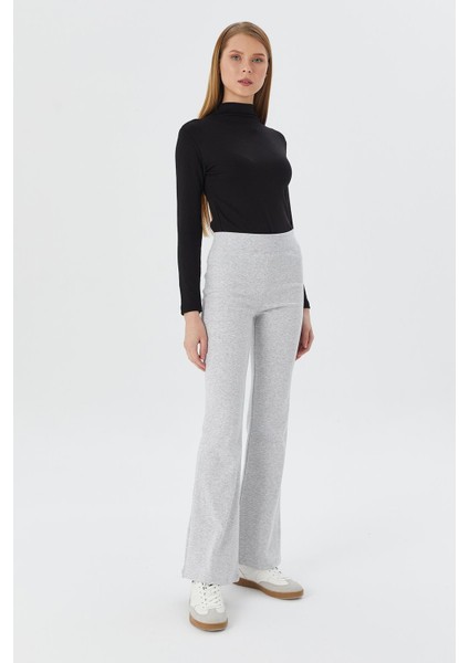 Ispanyol Paça Eşofman Altı Grı