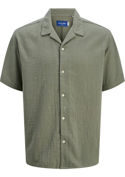 Jack&jones Easter Patras Resort Erkek Haki Klasik Yaka Gömlek