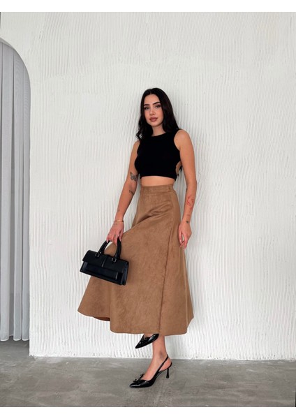 Kadın Kışlık Süet Etek UZSÜ007