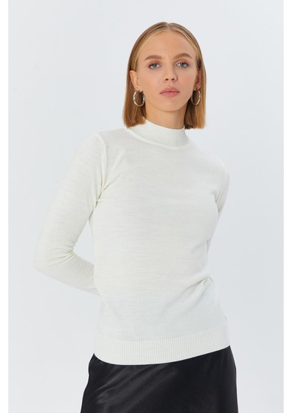 Yarım Balıkçı Yaka Kazak Ekru fiyatları