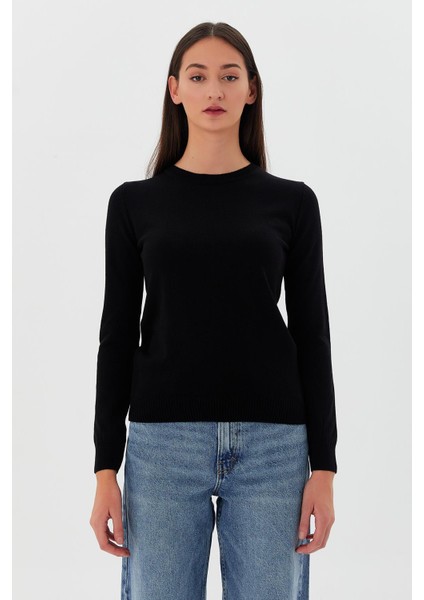 Bisiklet Yaka Triko Kazak Siyah fiyatları