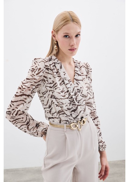 Puantiye Dokulu Bodysuit - Haki modelleri