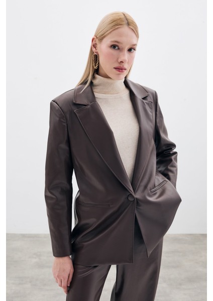 Salaş Deri Ceket - Kahve