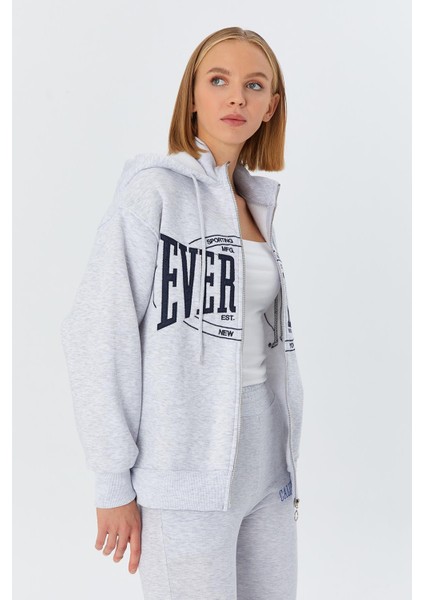 Fermuarlı Sweat Kar Melanj