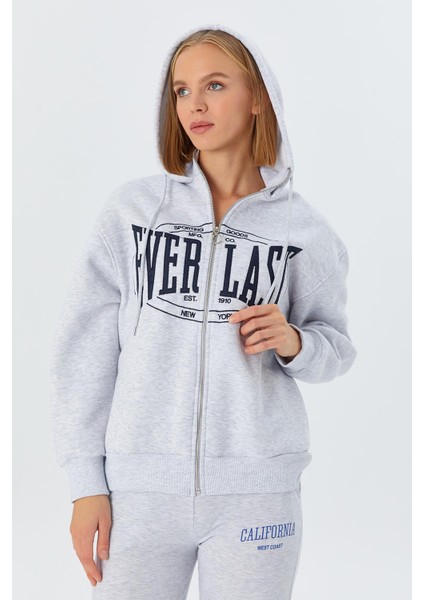 Fermuarlı Sweat Kar Melanj