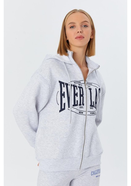 Fermuarlı Sweat Kar Melanj