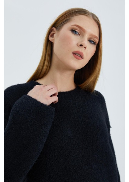 Premium Peluş Kazak Siyah