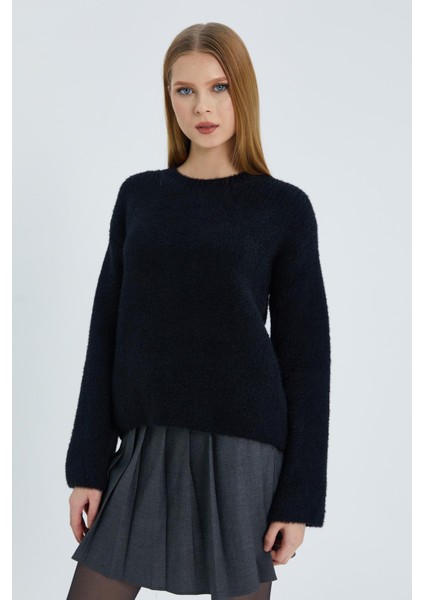 Premium Peluş Kazak Siyah modelleri