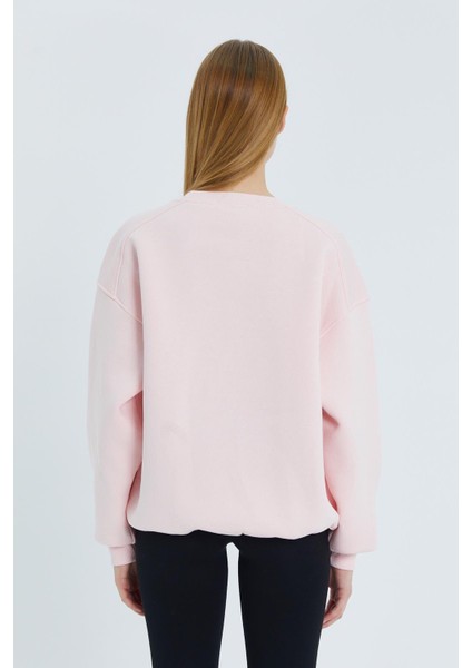 Kalp Nakışlı Sweatshirt Pembe indirimleri