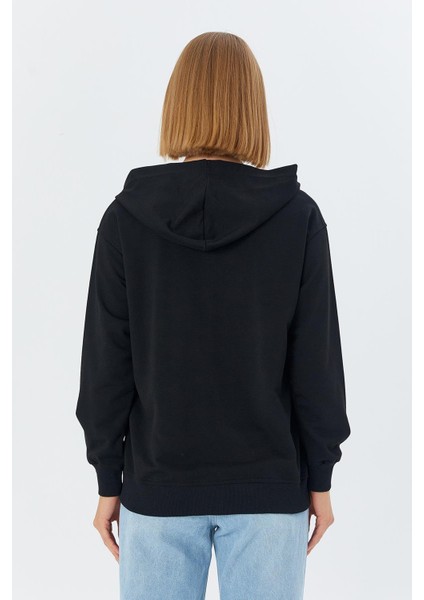 Fermuarlı Sweatshirt Sıyah