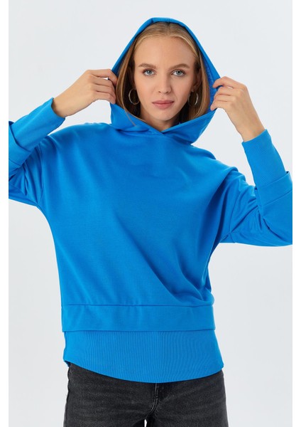 Kapüşonlu Sweatshirt Saks