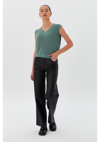 V Yaka Triko Süveter Cagla fiyatları