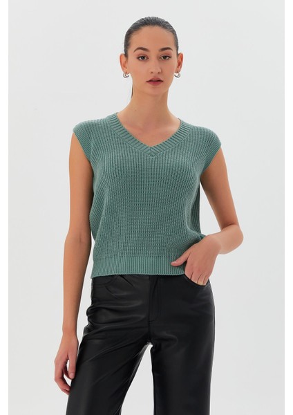 V Yaka Triko Süveter Cagla modelleri