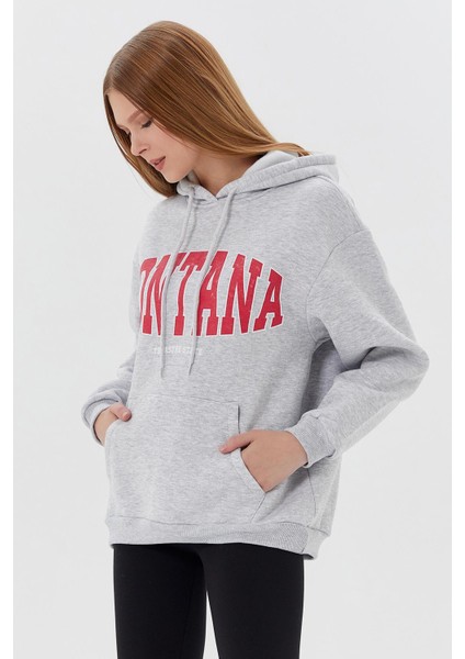 Kanguru Cepli Sweatshirt Kar Melanj
