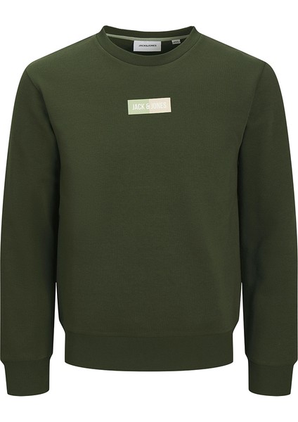 Jack&jones Pan Crew Neck Erkek Yeşil Yuvarlak Yaka Sweatshirt