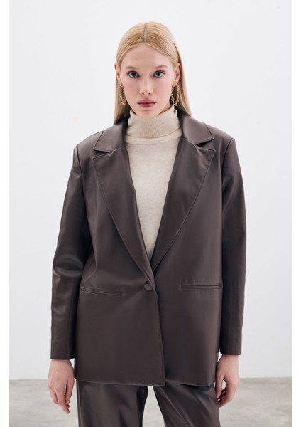 Salaş Deri Ceket - Kahve modelleri