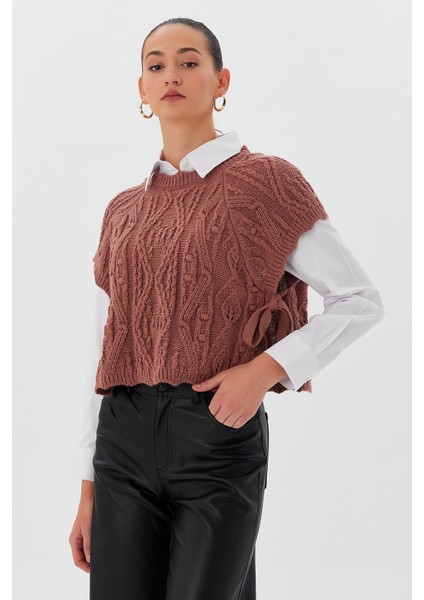 Yandan Bağlamalı Süveter Gul Kurusu fiyatları