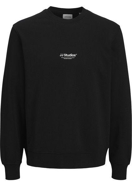 Jack&jones Soho Crew Neck Erkek Siyah Yuvarlak Yaka Sweatshirt
