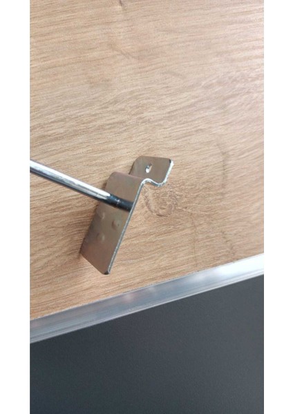 50 Adet - 5 cm - Kanallı Pano Kancası - Raf Kancası - Raf Askısı