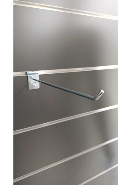 100 Adet - 10 cm - Kanallı Pano Kancası - Raf Kancası