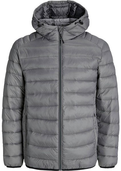 Jack&jones Bradley Light Puffer Hood Erkek Gri Kapüşonlu Mont