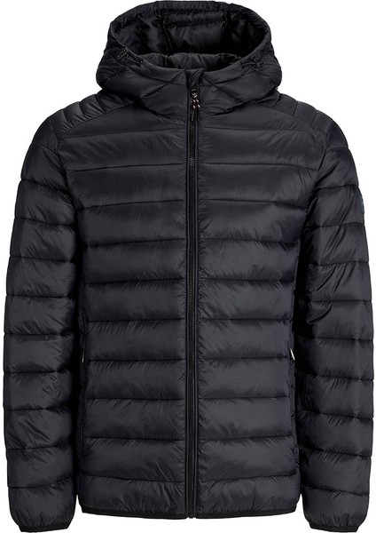 Jack&jones Bradley Light Puffer Hood Erkek Siyah Kapüşonlu Mont
