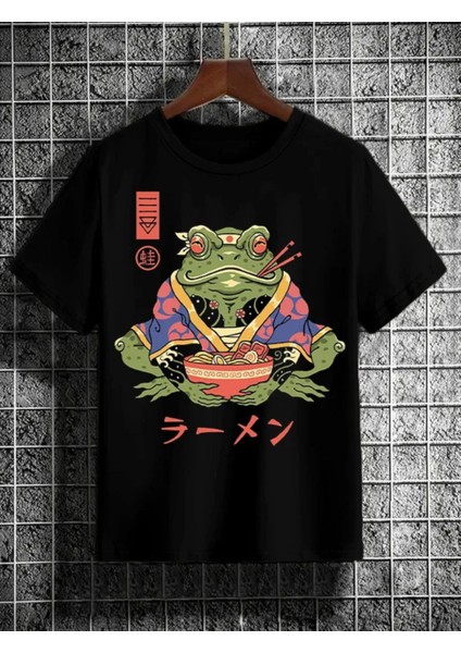 Büyük Beden Özel Üretim Frog Baskılı Yeni Trend Battal T-Shirt
