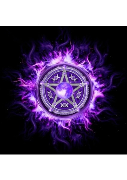 Purple Moon Pentagram Tarot Sunak Bezi / Tarot Örtüsü 75x75 cm fiyatları
