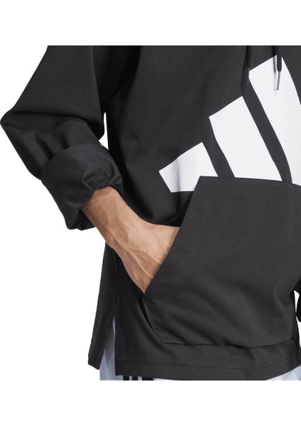 Bl Sj Erkek Siyah Kapüşonlu Sweatshirt