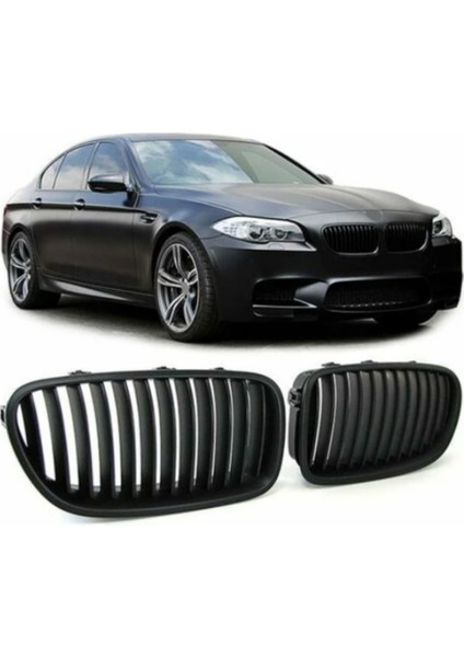 Bmw F10 2011-2017 Ön Panjur Set Mat Siyah Gkl 340309