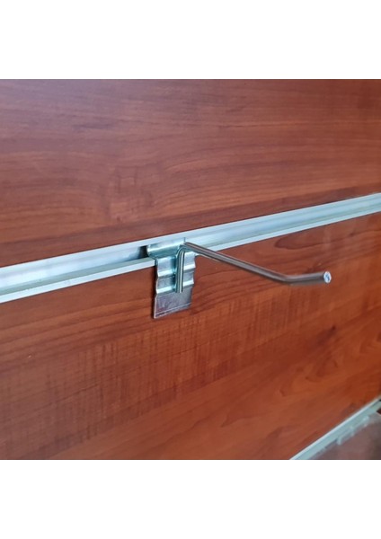 Kanallı Pano Kancası Askı Kancası 10 cm Gümüş 50 Adet