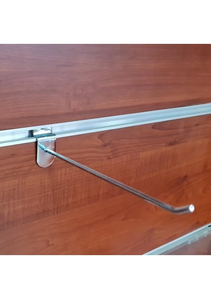 Kanallı Pano Kancası Askı Kancası 20 cm Gümüş 100 Adet