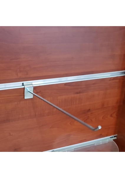 Kanallı Pano Kancası Askı Kancası 25 cm Gümüş 100 Adet