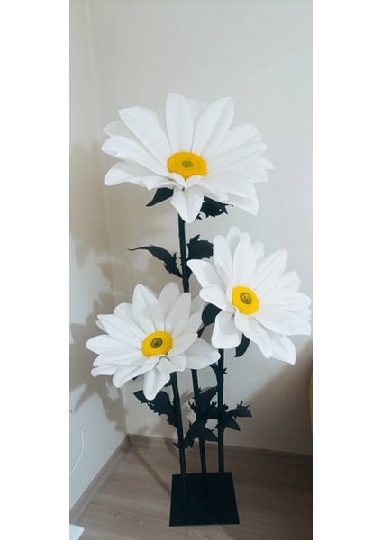 3'lü Dev Papatya-Eva Çiçeği- 2 Metre Dev Papatya- Masal Eva Çiçekçilik