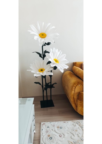 3'lü Dev Papatya-Eva Çiçeği- 2 Metre Dev Papatya- Masal Eva Çiçekçilik
