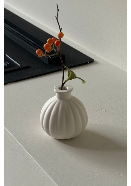 Balkabağı Dekoratif Mini Vazo
