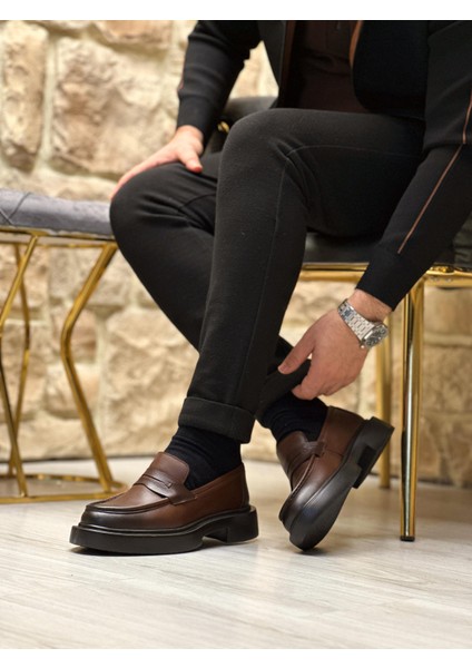 COFFE MOSTAD 3009 HAKİKİ DERİ ERKEK CASUAL KAHVERENGİ