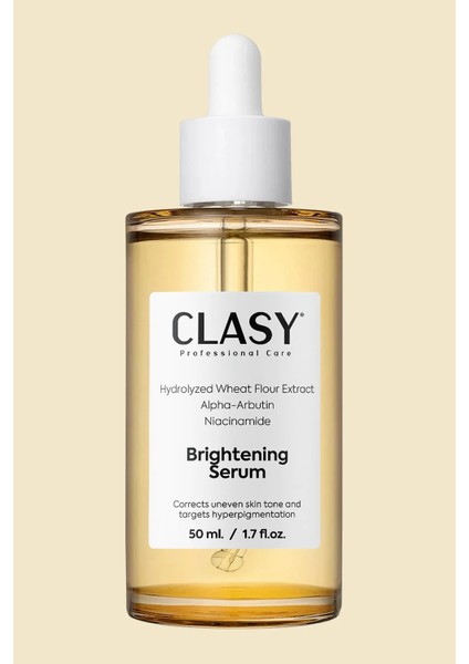 Clasy Niacinamide İçeren Aydınlatıcı ve Ton Eşitleyici Serum 50 ml – Tüm Cilt Tipleri İçin Leke ve Hiperpigmentasyon Karşıtı