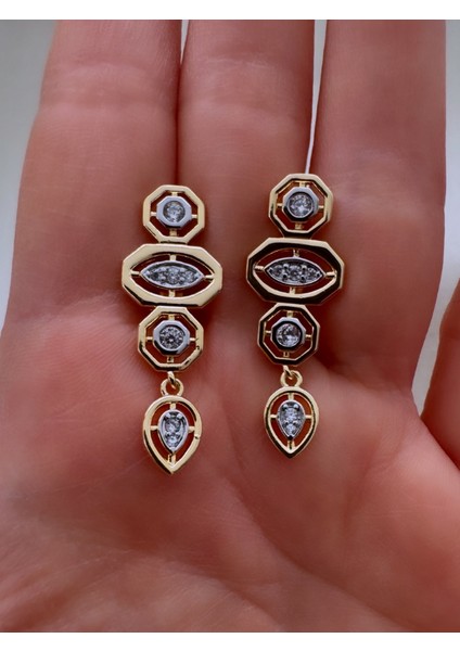 Melis G. Modeli Taşlı Küpe