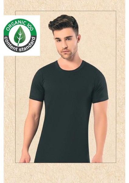 3 Ade Erkek T-Shirt & Fanila, Siyah, Ocs Sertifikalı