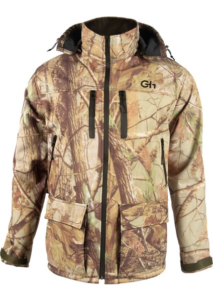 Challenger - Softshell Mont Rüzgara ve Suya Geçirmez Avcı Montu Orman Kamuflajı