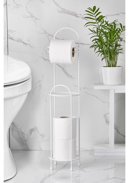 Ferforje Wc Tuvalet Kağıtlık Beyaz